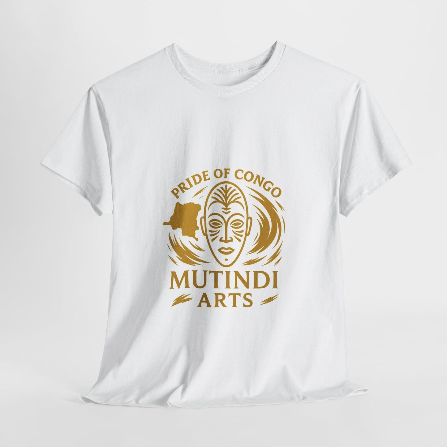 Pride of Congo Unisex Heavy Cotton Tee, African Heritage Shirt, Cultural Appreciation Apparel, Cotton T-Shirt, Gift for Art Lovers